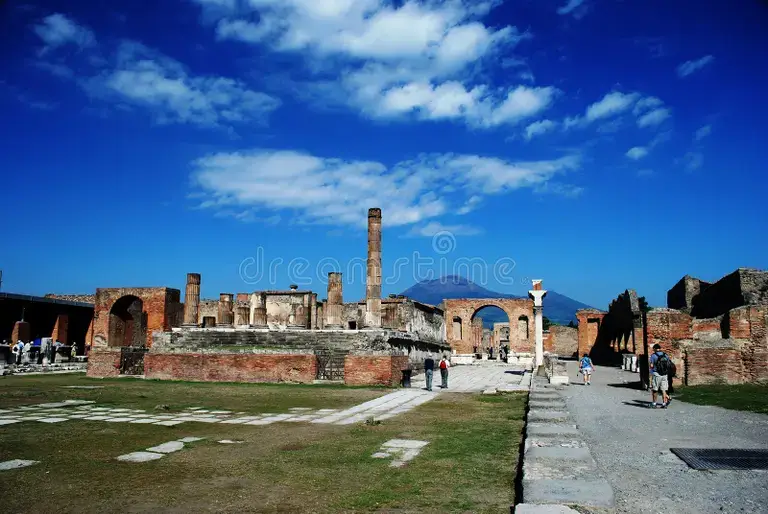 Scavi archeologici di Ercolano con vista sulle domus e le strutture in legno conservate &mdash; Tour guidato con Naples Through Antonio.